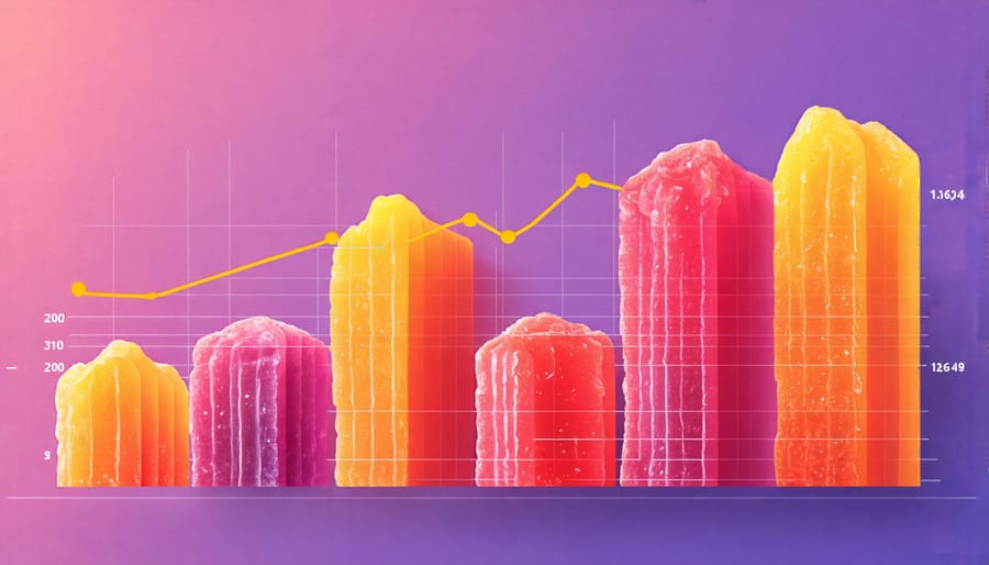 Market growth trends for THC gummies chart